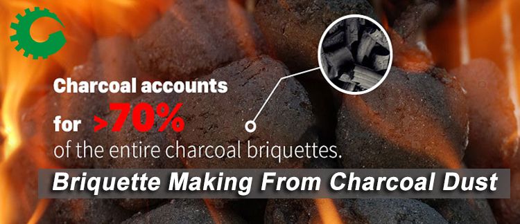 briquette making from charcoal dust