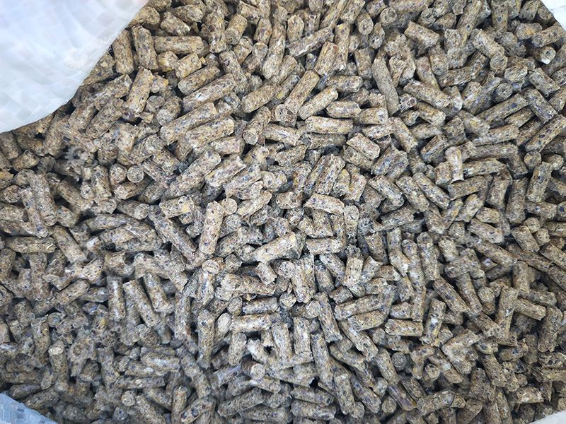 Chicken Feed Pellets Produced in Animal Feed Mill Plant