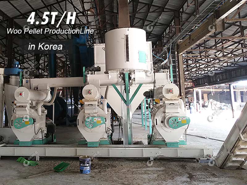 large wood pellet production line in Korea