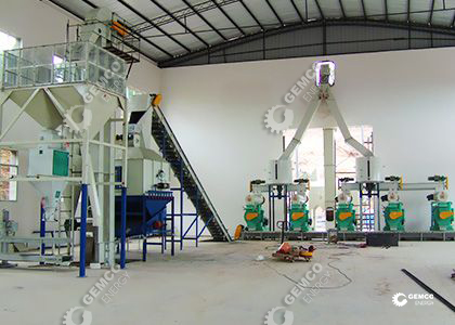 8 tons per hour small wood pellet production line