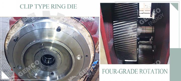 BPM510 sawdust pellet machine ring die and four-grade rotation