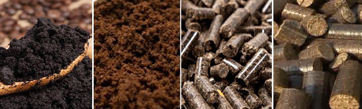 Coffee Grounds to Biomass Fuel