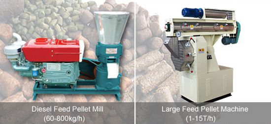 small scale and large scale feed pellet making machines