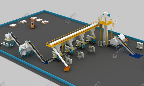 factory design for a complete biomass pellet plant