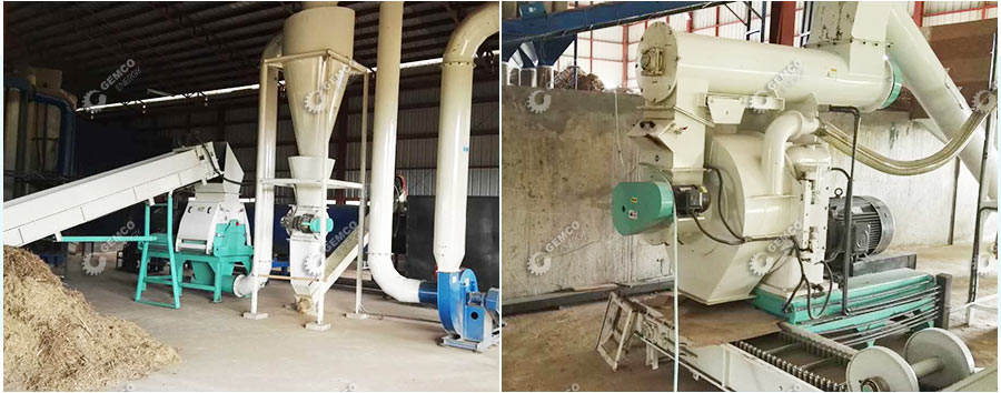 large miscanthus grass pellet production plant at low cost