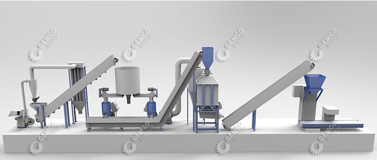 wood pellet production line in plant for sale