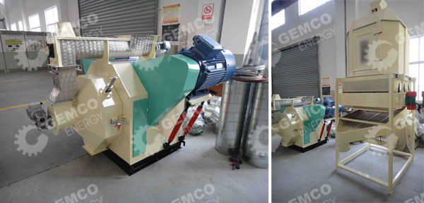wood pelleting machine and cooler