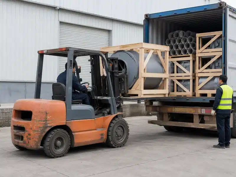 Biomass Briquette Equipment Loaded Into Shipping Container For Export